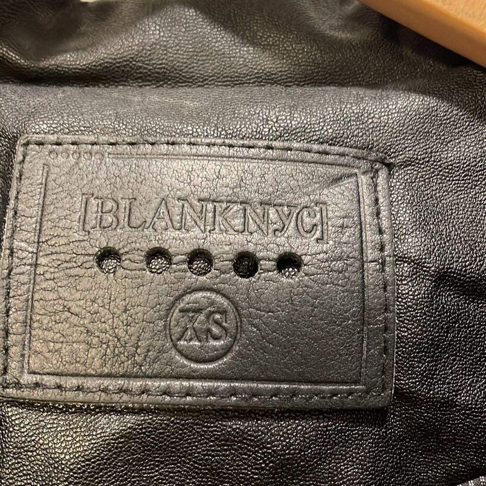 Blank NYC black Motorcyle woman’s faux leather jacket - Picture 4 of 14